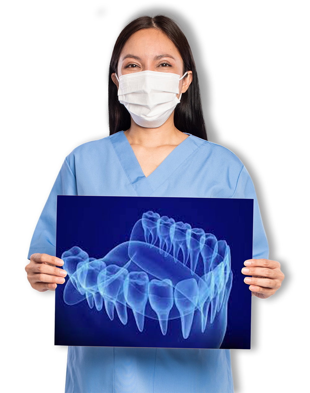 Dentista con radiografía